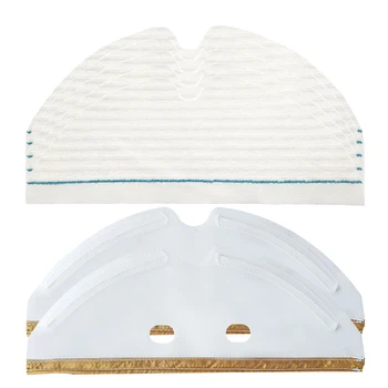 

20X mop Cloths 2X Rag Holder Cleaning Mop for Roborock S6S5MaxE35E2 Robot Vacuum Cleaner Parts Mop Replacement