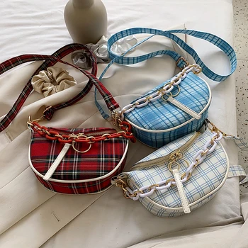 

fanny pack for women 2020 Summer fresh style Plaid women's Waist Bag Messenger Small bag crossbody bags for women sac banane