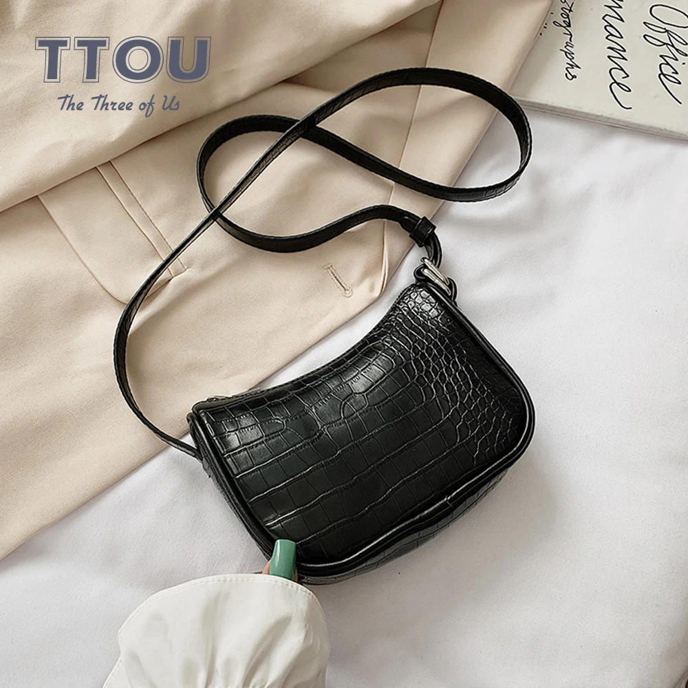 Fashion Crocodile Pattern Handbag Mini Pu Leather Shoulder Bags For Women 2020 Chain Design Luxury Female Travel Totes Pack Fema | Багаж и
