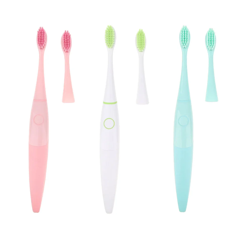 Electric Toothbrush Tooth Brush Automatic Tooth Brush with Replacement Heads Waterproof Pink