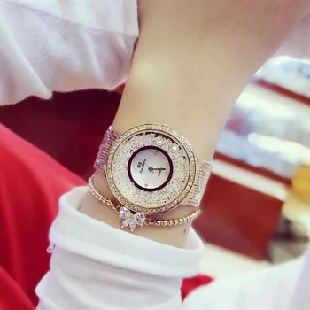 

Creative Rhinestone Lady Quartz Women Wristwatch Brand Luxury Waterproof Stainless Steel Watch Dress Watches Damen Uhr