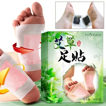

10pcs Moxa Detox Foot Patches Pads Body Toxins Feet Slimming Cleansing Herbal Adhesive Foot Patch Personal Health Care