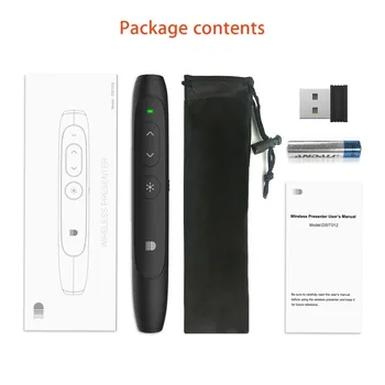 

2.4GHz Wireless Presenter Presentation Pointer Clicker Plug and play Laser Remote Control Pen For PowerPoint
