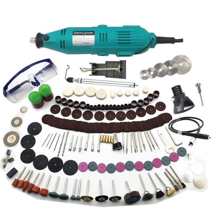 

Cross Border 6 Block Grinder Set Electric Tool Multifunction Electrical Drill Jade Root Carving Wood Sculpture Amber Engraving M