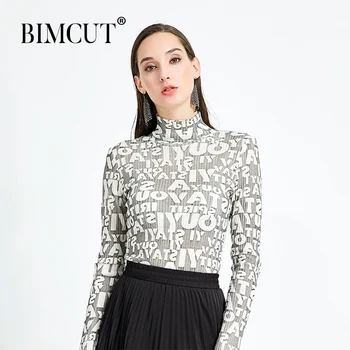 

Women's cotton top long sleeve o-neck T-shirt women's cotton T-shirt printing fashion high street women's top