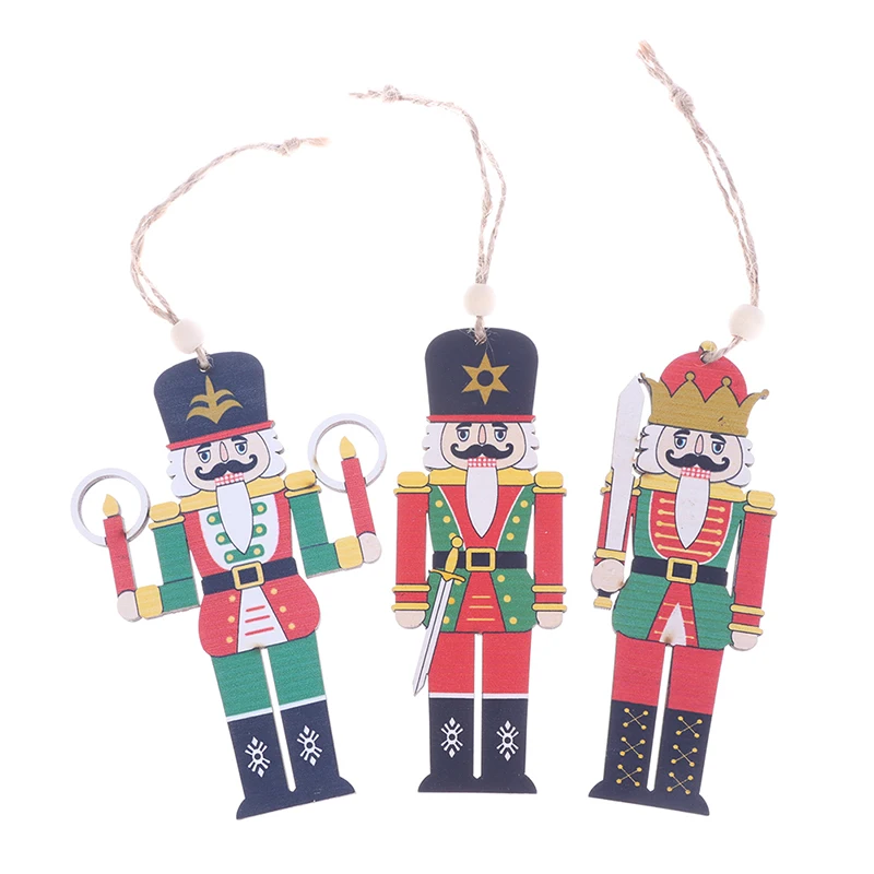 1PC Christmas Pendants Ornament for Xmas Tree Party New Year Home Decor Kids Doll wooden Nutcracker Soldiers | Дом и сад