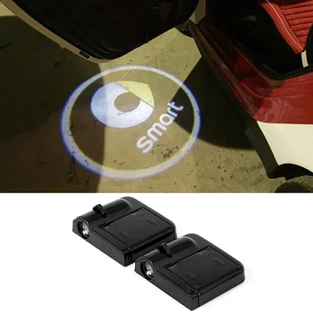 

2Pcs LED Car Door Welcome Lights For Smart Fortwo Forfour 453 451 450 Crossblade City Cabrio City-Coupe Roadster Logo Projector