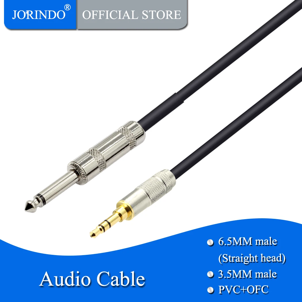 JORINDO 1 M/3.2FT 6 35 мм до 3 5 аудио кабель штекер Мужской сотовый телефон ноутбук