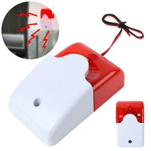 Mini sirène d'avertissement stroboscopique filaire, alarme sonore Durable DC 12V, lumière clignotante