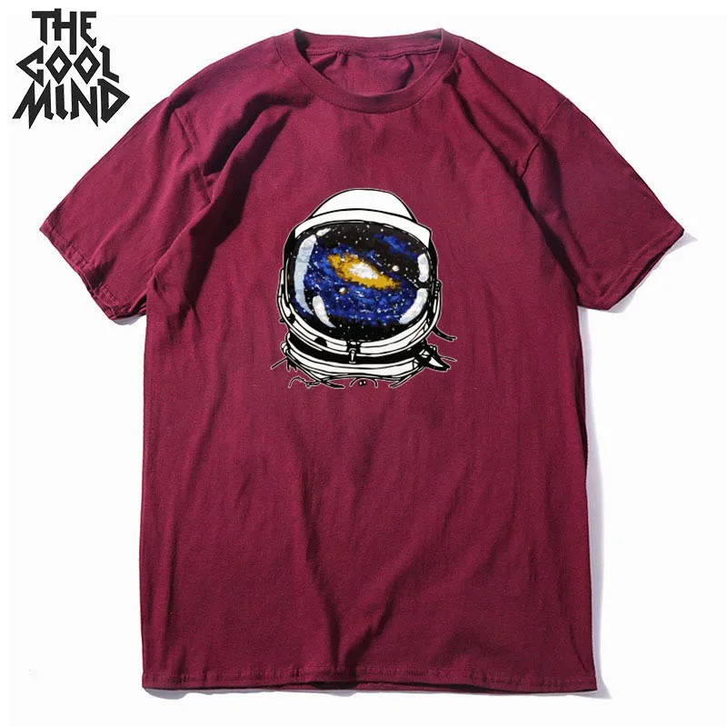 Прохладный ум хлопок с круглым вырезом с принтом космоса леггинсы с рисунком Мужская футболка повседневные loost Мужская футболка Летняя футболка мужские футболки CR-c0107 - Цвет: CR-c0107CM-LS