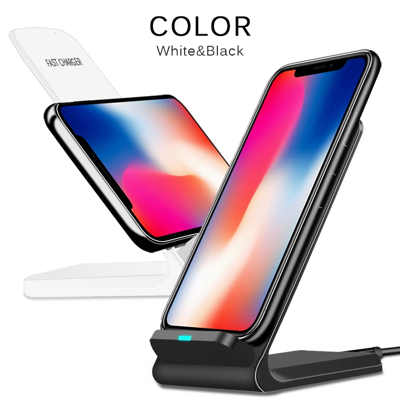 10 Вт Беспроводная зарядная станция для iPhone 11 Pro XS Max XR X 8 быстрая Беспроводная зарядная док-станция Qi Подставка для samsung S10 S9 S8 Note 10