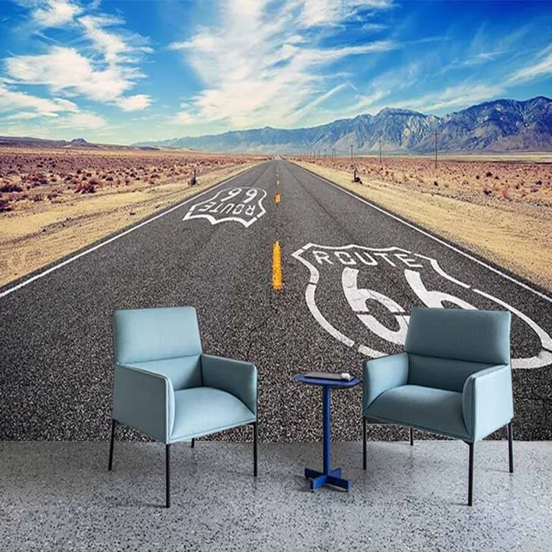 Фон для фотосъемки детей Route 66 USA Sunset Way Road Aurora | Обустройство дома