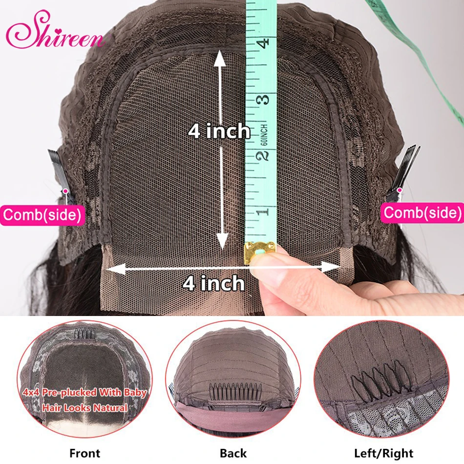 Tanie Prosto peruka z naturalnych krótkich włosów 150% gęstości 13X4 prosto Bob koronki przodu peruki Shireen włosów malezyjski koronki przodu włosów ludzkich peruk