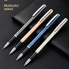 Deli Metal Sign Pen 0.5mm Gel Smooth Writing Pens Bullet Fine Tip Black Blue ink Refills Business Office School Gift 2