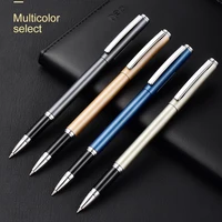 Deli Metal Sign Pen 0.5mm Gel Smooth Writing Pens Bullet Fine Tip Black Blue ink Refills Business Office School Gift 2