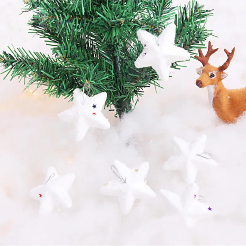 6 шт. Рождественская пена в форме звезд подвеска, снежинки, елочные украшения, домашние Принадлежности для рождественского декора