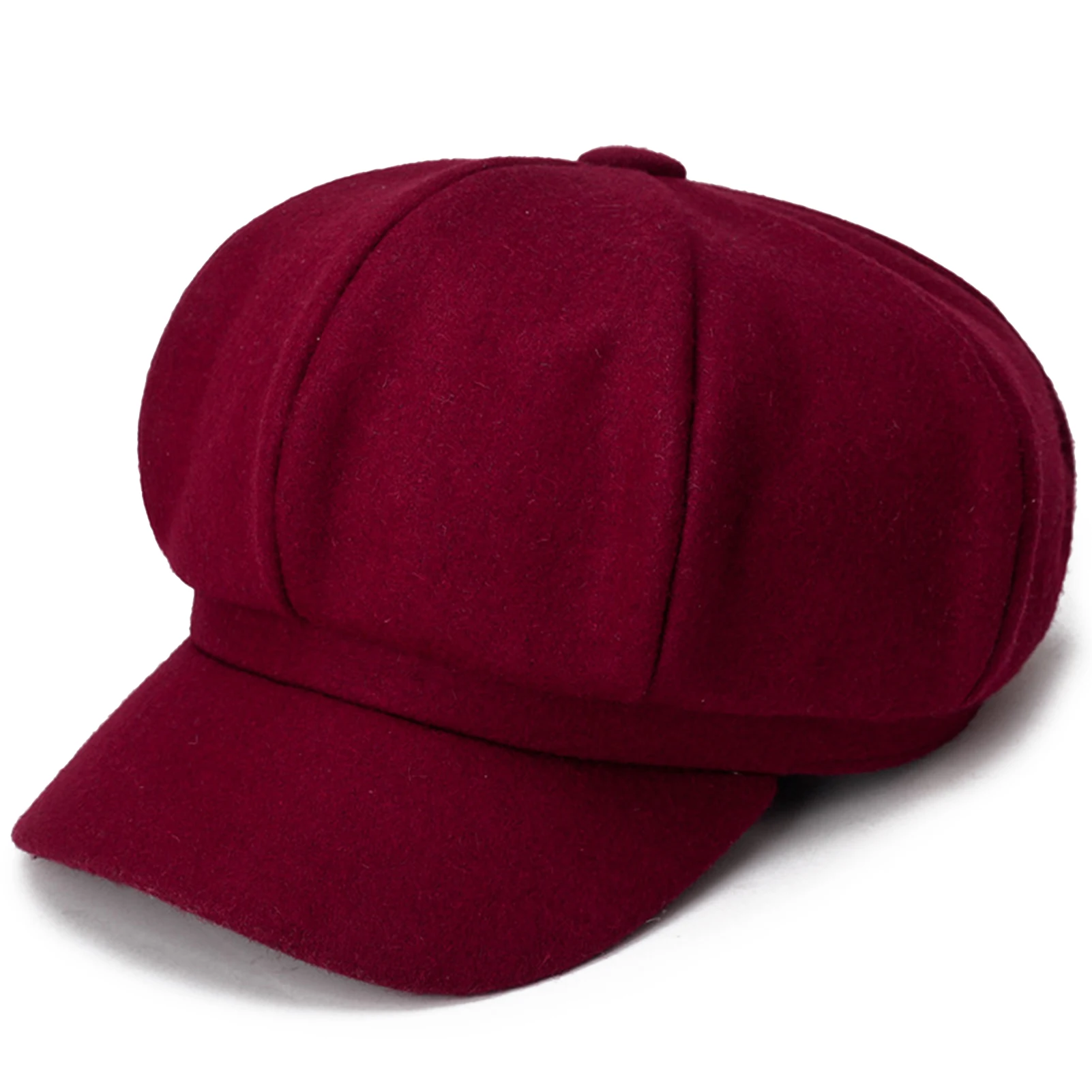Women's Autumn Warm Octagonal Hat Woolen Cloth Casual Beret Cap Solid Artist Painter Newsboy Men Cap boina кепка женская cotton newsboy cap,berets hat