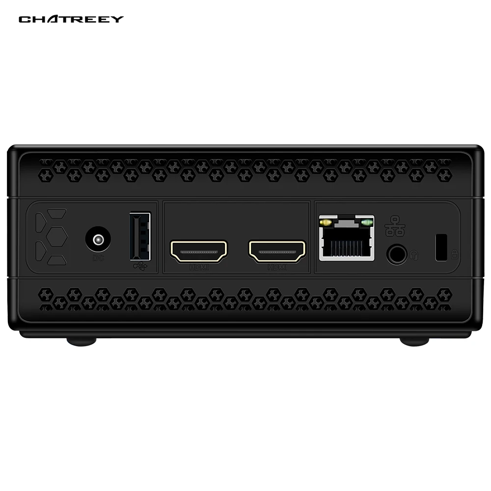 Chatreey AC1-Z sin ventilador mini pc intel J4125 Quad core windows 10 linux HDMI Dual industrial escritorio de la computadora HTPC