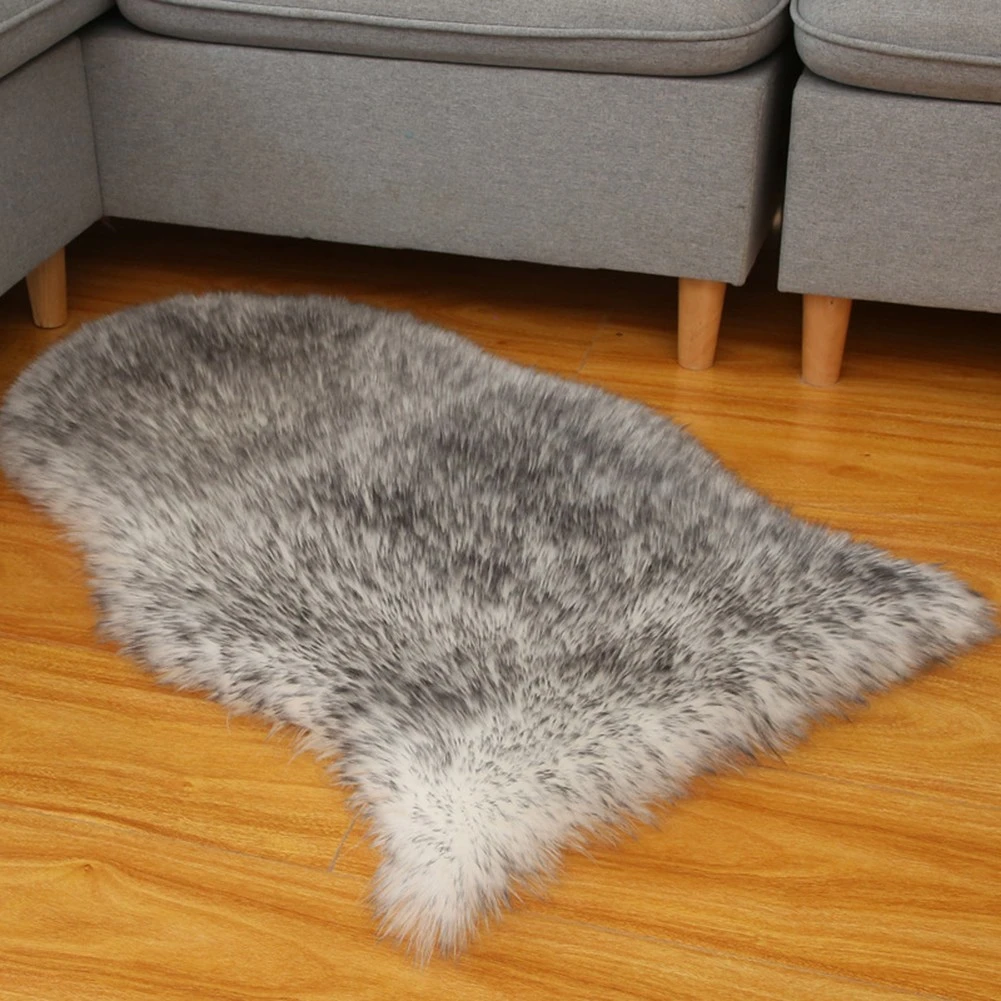 Faux Fur Sheepskin Rug Fluffy Mat Pad Room Sofa Bed Hairy Shaggy Floor Carpet US 