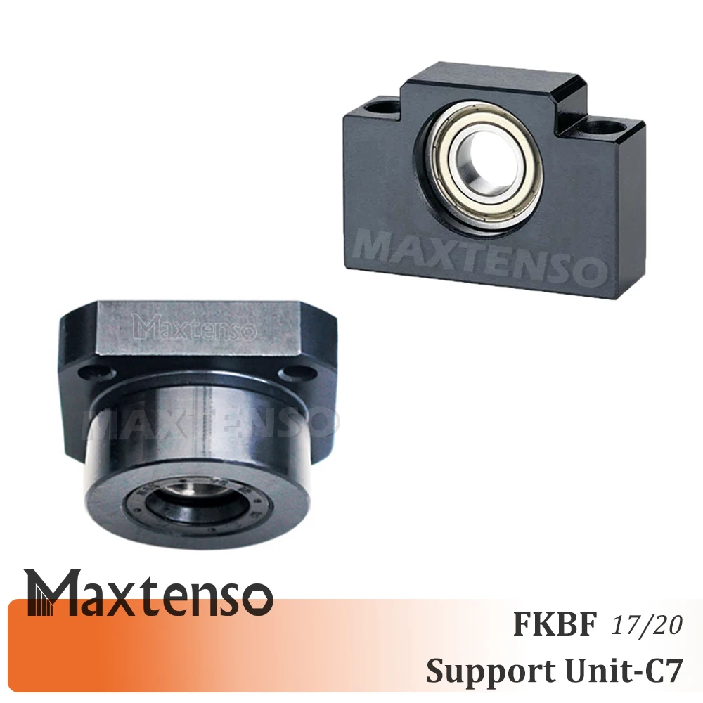 

MAXTENSO Support Unit Set FKFF Professional fixed side FK17 BF17 FK20 BF20 for ball screw TBI sfu 2010 2510 Premium CNC