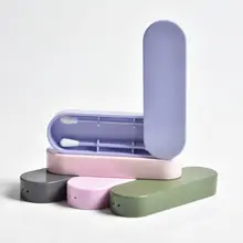 Силиконовые ватные палочки, палочки для красоты, многоразовые, для макияжа, для чистки ушей, с двойной головкой, ватные палочки T4MB