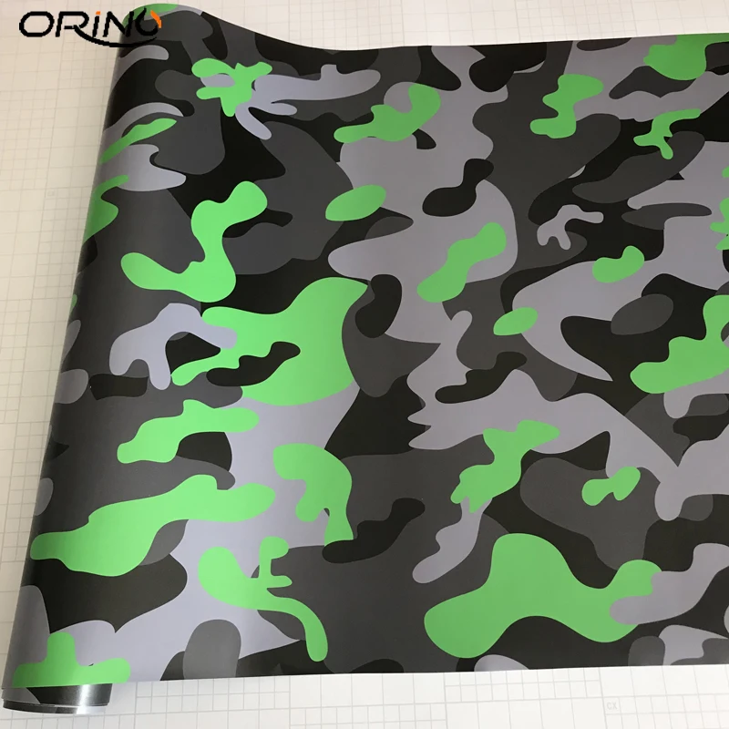 Black Green Grey Vinyl Film Sticker-1