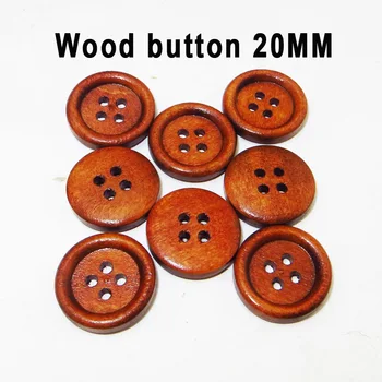 

50PCS 20MM carving wood-color decorative shirt button round wooden buttons brand sewing clothes boots coat accessorys MCb-032
