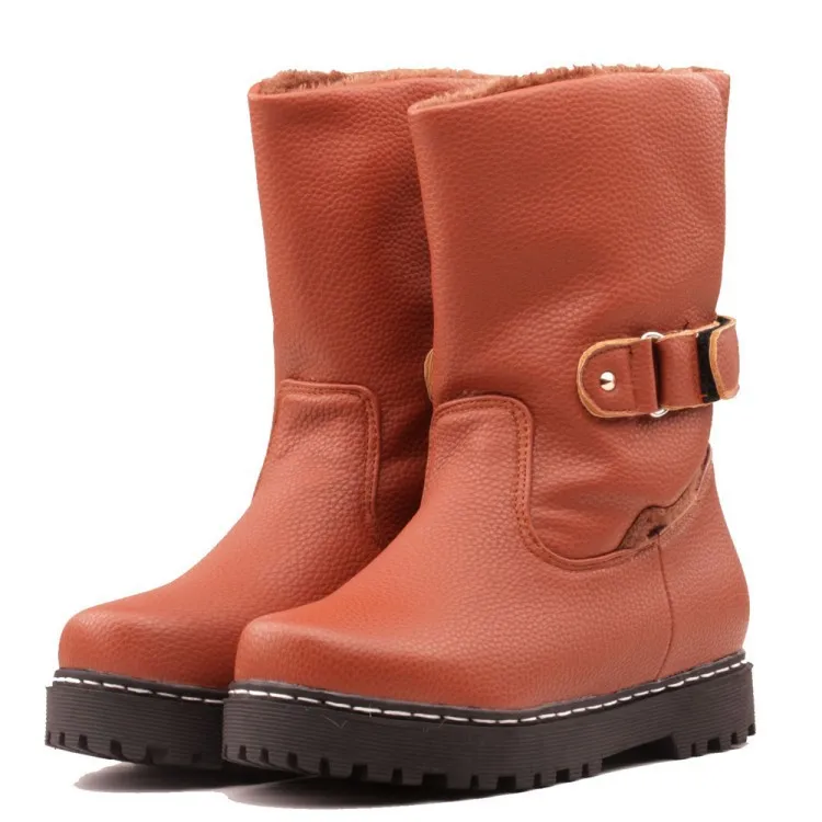

Boots Women New 2019 Australia Flat Heel Women's Shoes Platform Round Toe Booties Ladies Snow Padded Clogs Rubber Med Lolita