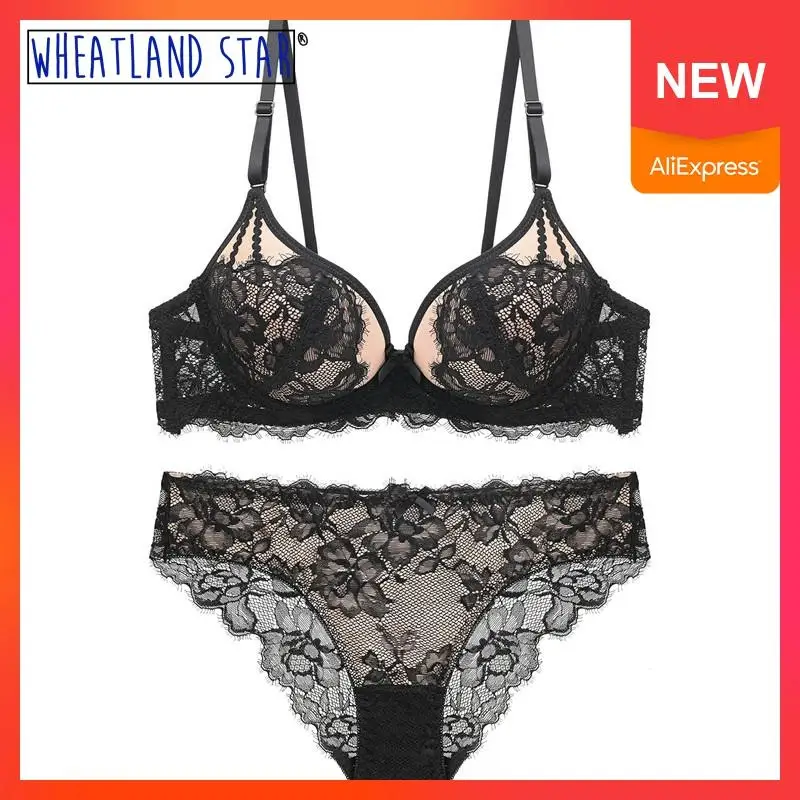 

Hot Sexy Bra Plus Size Lace Lingerie Push Up Bra and Panty Set Underwire New Underwear Set Women Lingerie 2020 Women's Intimates