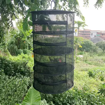 

Herb Drying Folding Fishing Net with Zippers Dryer Mesh Tray Drying Rack Flowers Hanger Fish Net Tackle accessory tool