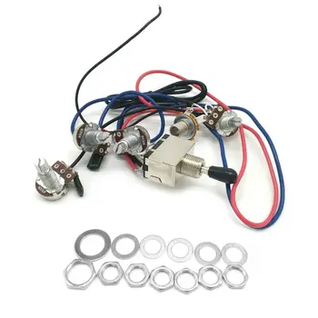 

1Set LP Electric Guitar Kits Pickup Wiring Harness for EPI SG LP Dot ( 1 Toggle Switch + 4 Pots + Jack )