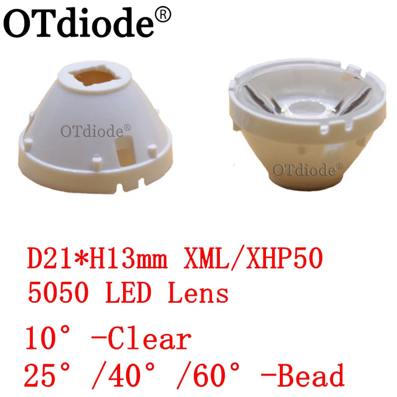 10 шт. CREE XML светодиодный XML2 XHP50 LED Lens 20 мм белый держатель 10/25/45/60 градусов