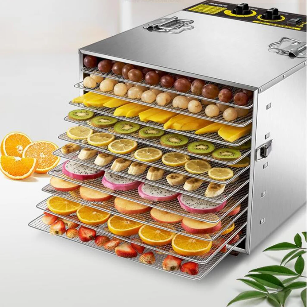 

10 Tray Fruit Dehydrator Machine Fruit Vegetable Meat Herbal Tea Fish Dryer Food Dryer