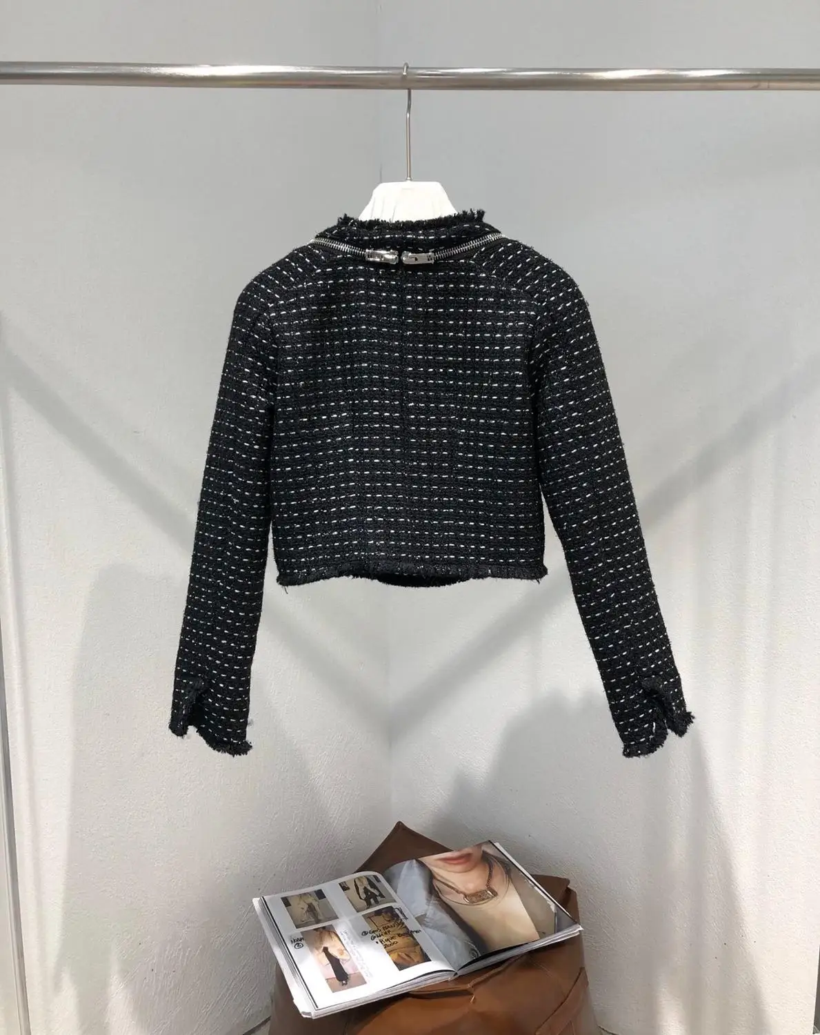 2019FW Высокое качество Женские победители новые твидовые куртки пальто Женская Короткая Повседневная Верхняя одежда Пальто ddxgz2