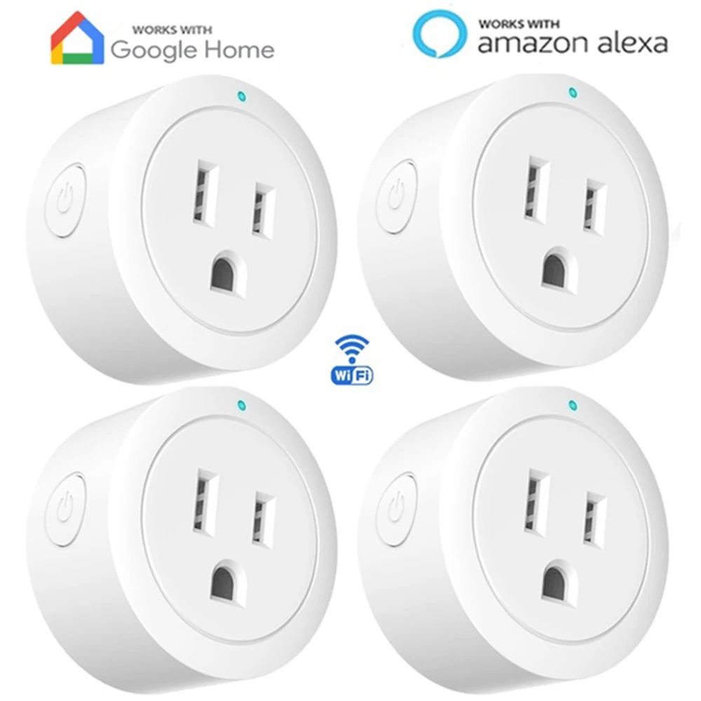 Умная розетка Smart Plug WiFi США разъём ПДУ с Alexa Google Home синхронизация вкл/выкл мощность Samrt электрическая мини-розетка