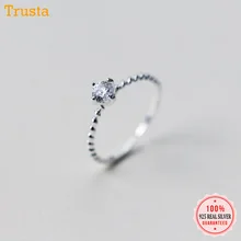 Trustdavis, Настоящее серебро 925 пробы, милое коктейльное кольцо, размер 5, 6, 7, для женщин, девочек, детей, Рождественский подарок DA143