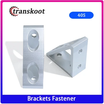 

4 hole Inside Guesset Corner Angle L Brackets Fastener Fitting Round Hole for 4040 Aluminum Profile Extrusion 4040