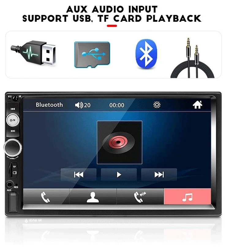 US $31.16 Universal 2 Din Car Radios 7 Hd Autoradio Mirror Link Car