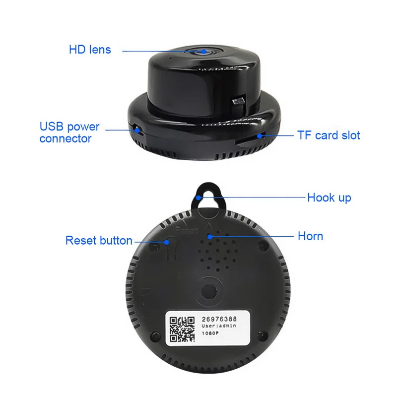 Беспроводная камера безопасности, система внутреннего наблюдения, ночное видение, обнаружение движения, двухстороннее аудио, для домашнего магазина, США/ЕС/Австралия/Великобритания штекер