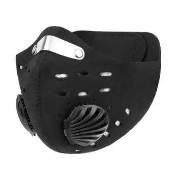 

Anti-saliva Activated Carbon Dust-proof Cycling Face Mask Double Valves PM2.5 AXYB