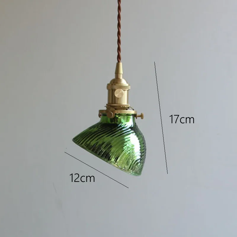 Pendant lamp JIAMEN, современный настенный светильник из зеленого стекла, светодиодные лампы E27, настенные светильники для дома, спальни, коридора, кухни, внутреннего декора, золотые металлические светильники - Цвет абажура: Pendant lamp