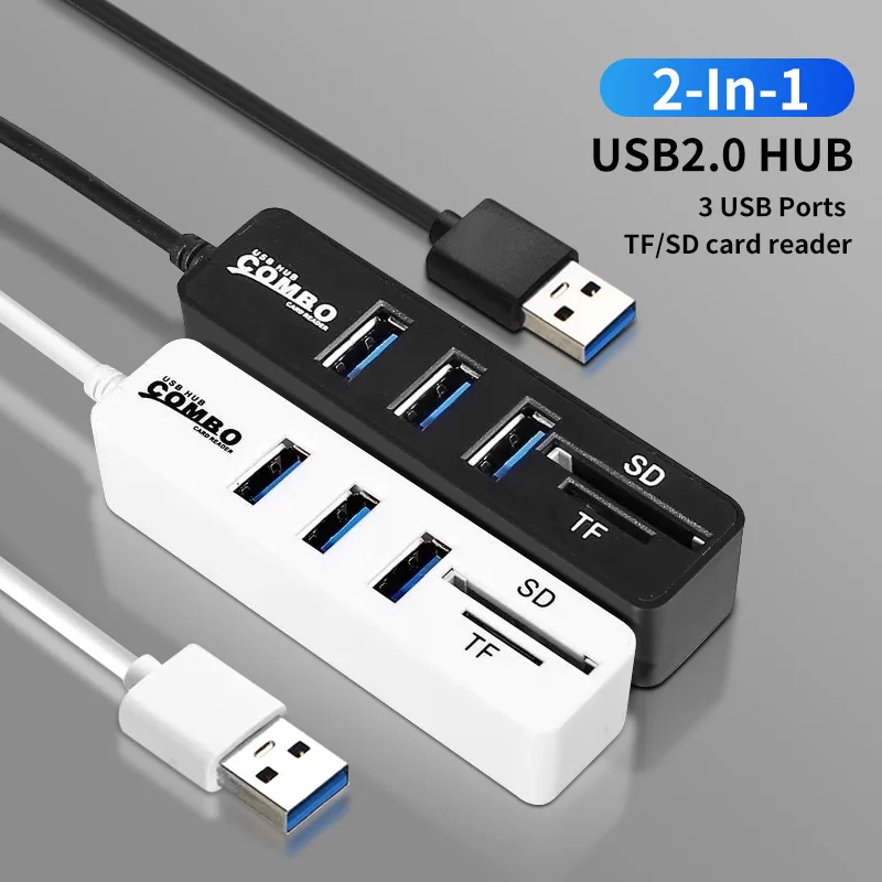 Extend Splitter Solt-Card-Reader Usb-Hub Hard-Disk 3-Port Wired-Mouse-Keyboard Computer-Adapter