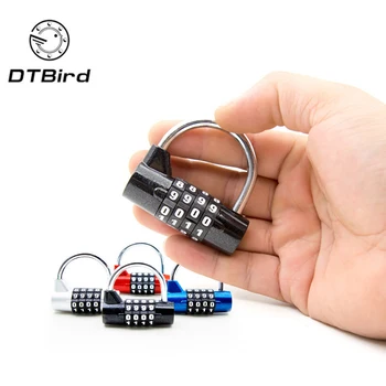 

4 Digit Password Safety Lock Wide Shackle Combination Padlock for Gym Locker Travel Safe Lock Drawer Luggage Cabinet Door Lock