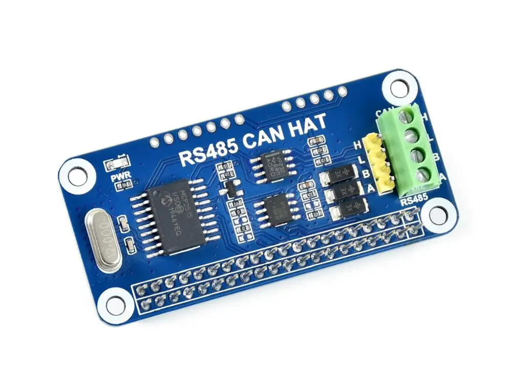 Плата Waveshare RS485 CAN для Raspberry Pi Zero/Zero W/Zero WH/2B/3B/3B + встроенный контроллер CAN: MCP2515 485