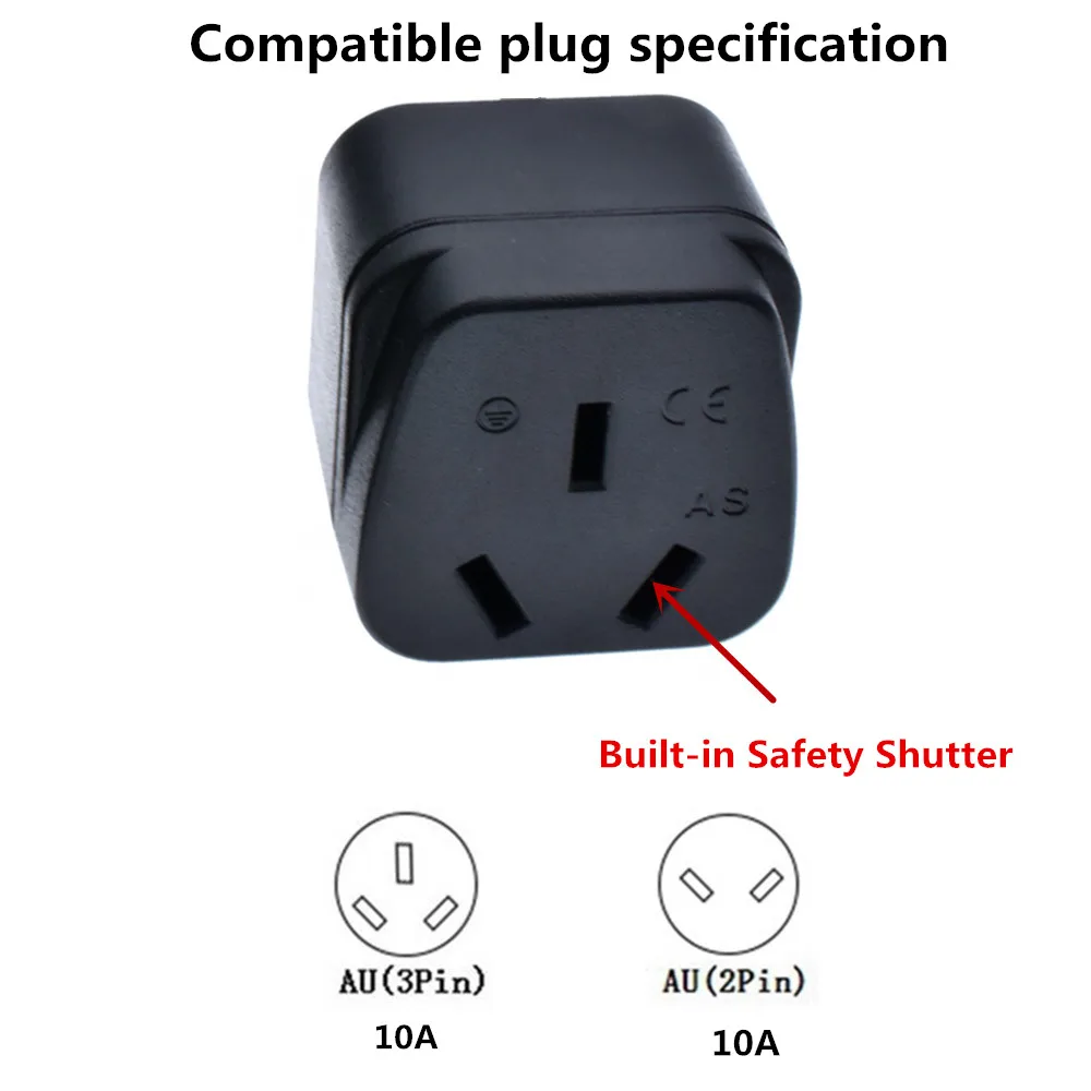 AU 2Pin 3 Pin To UK Plug Adapter Australia To UK Type-G Converter Argentina New Zealand China Travel Conversion Plug 13A 250V