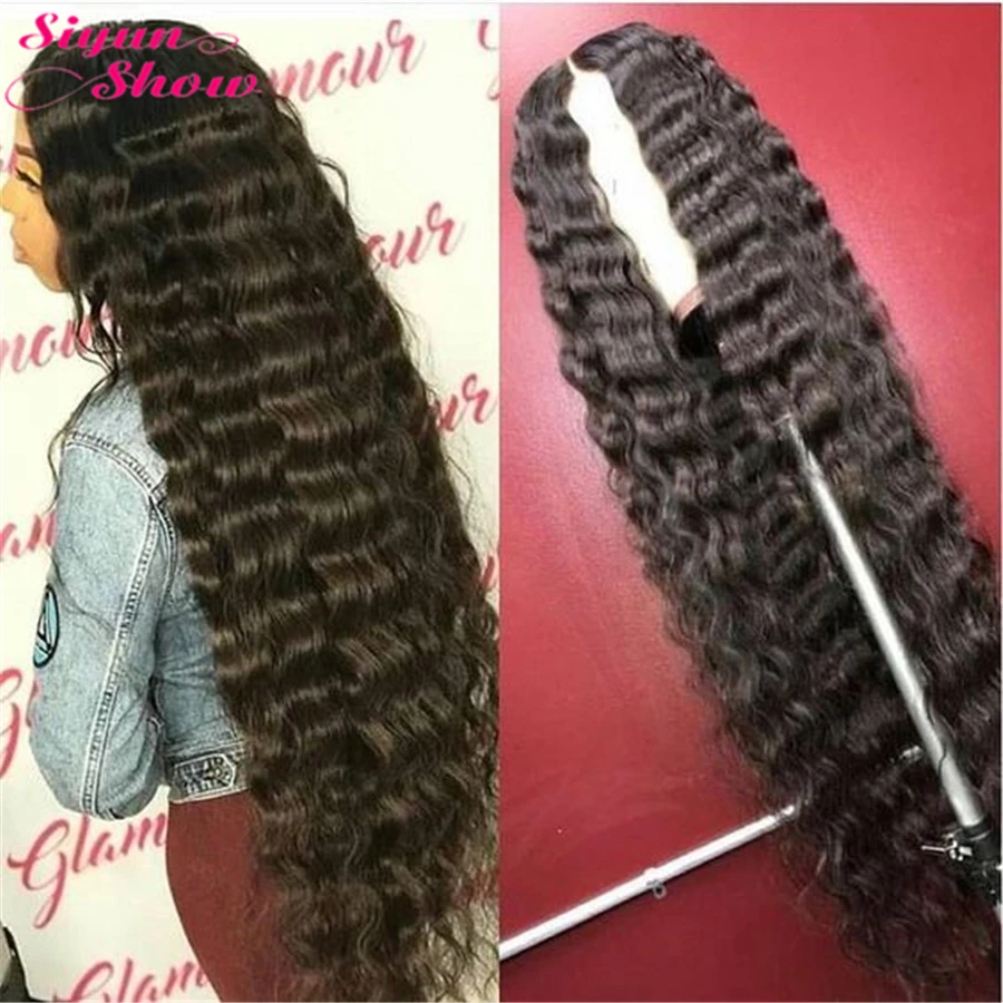 30 Inch 13X6 HD Transparent Lace Frontal Wig 250 Density Lace Front Human Hair Wigs Women
