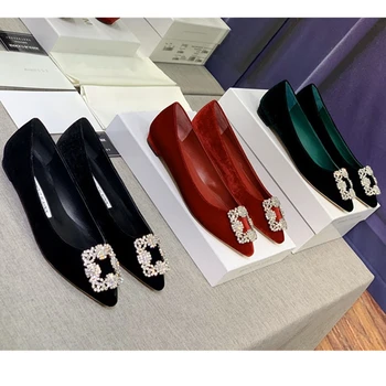 

Luxury Brand Crystal Women Causual Shoes Fashion Vetvel Slip On Flats Loafers Runway Party Dress Shoes Women женские босоножки