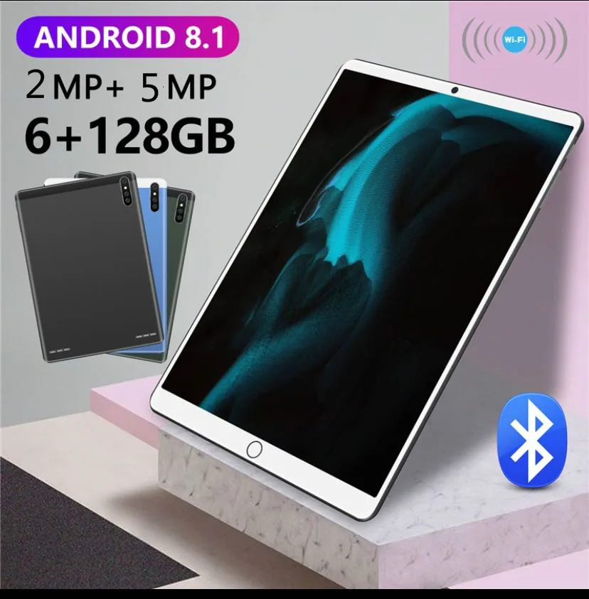 2021 nueva 10,1 pulgadas Tablet Pc Android 9,0 10 Core 6GB Ram 128GB Rom 1280x800 Ips Wifi 4G Fdd Lte Phablet Tablet Pc Gps