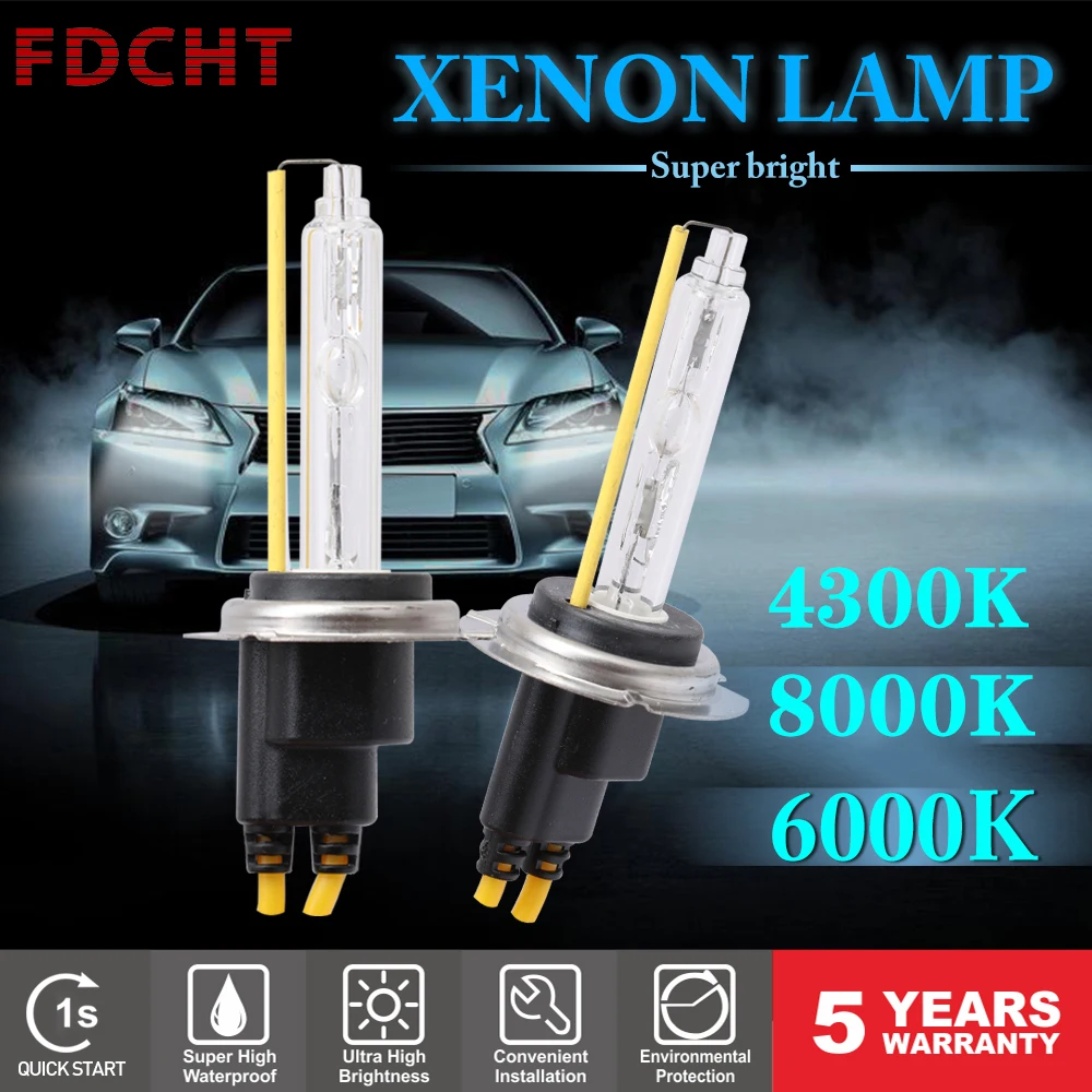 FDCHT Автомобильные фары luces xenon h7 h3 h1 h11 55 Вт 9005 9006 лампы ксеноновые мото hid комплект h8