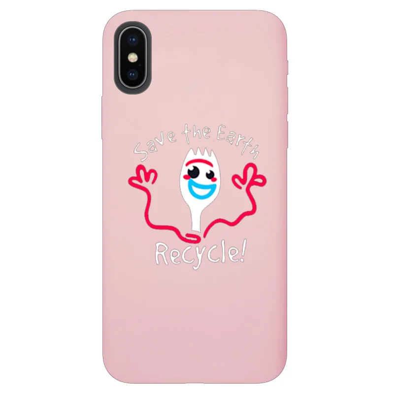 Forky мультфильма «История игрушек», чехол для телефона для samsung Galaxy S10 S9 S8 S7 S6 рlus Lite край мягкая задняя крышка футболка с изображением персонажей видеоигр Coque - Цвет: Color 2Pink